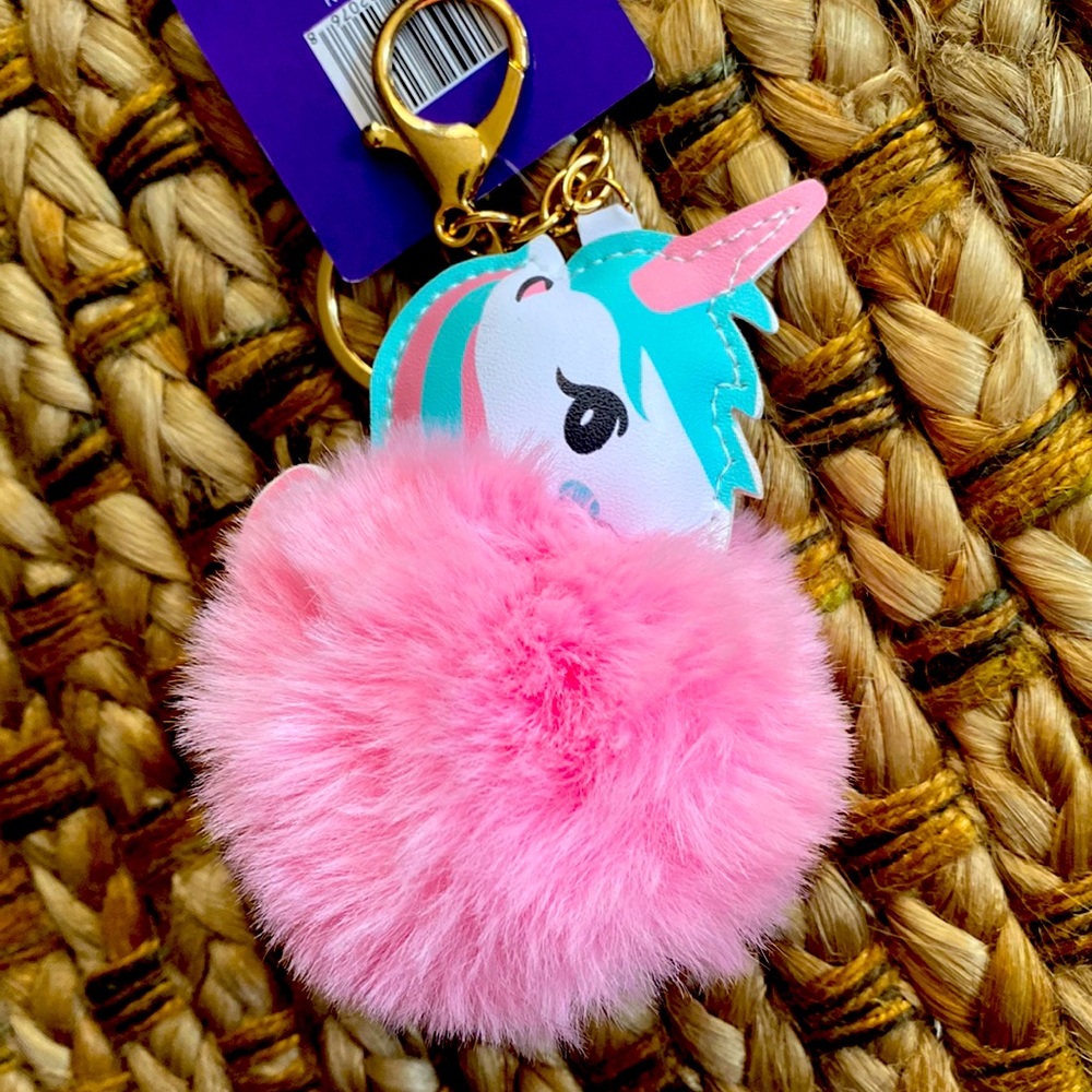 Unicorn Puffy Key Chain Backpack Clip